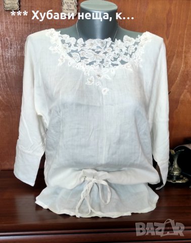 👉👉👉Страхотна блуза бохо стил, чист памук!, снимка 4 - Блузи с дълъг ръкав и пуловери - 43183326