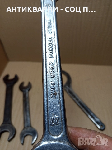 Комплект Соц Стари Големи Гаечни Ключове. , снимка 6 - Антикварни и старинни предмети - 52696551