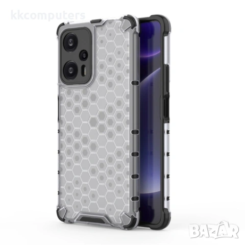 Xiaomi Poco F5 Pro Силиконов Калъф Honeycomb TPU и Протектор