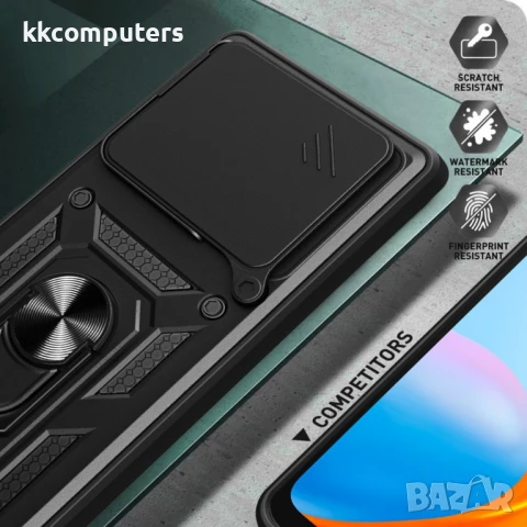 Motorola Edge 60 Pro 5G Удароустойчив Ring Holder with Slide Camera Protector Калъф и Протектор, снимка 14 - Калъфи, кейсове - 50657210