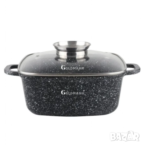 Тенджера-ростер Goldmann – Лят алуминий с керамично покритие, индукция, снимка 3 - Съдове за готвене - 52112880