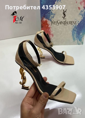 Елегантни дамски обувки с ток YSL промоция, снимка 2 - Дамски обувки на ток - 50780850