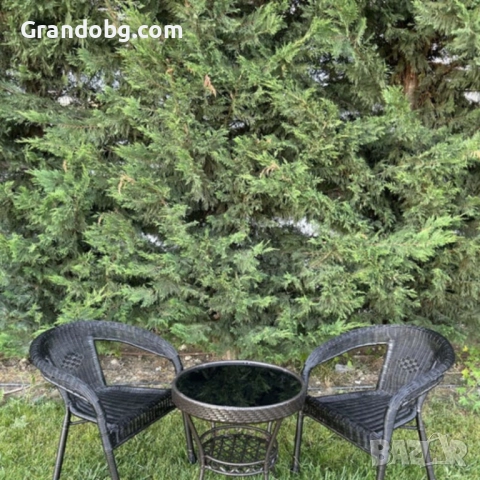 Градински Ратанов Комплект Oasis 2 стола с маса + поставка