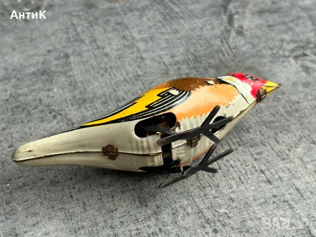 Соц Ламаринена Играчка с Механизъм Птичка, снимка 8 - Колекции - 47485976