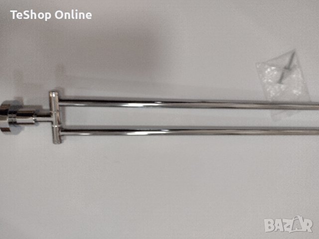 Стойка за стена за кърпи за баня инокс 48 см, снимка 7 - Други стоки за дома - 43968260