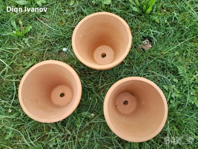 Нови глинени саксии , снимка 2 - Саксии и кашпи - 40212540