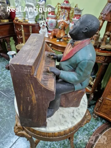 Прекрасна антикварна колекционерска холандска дървена фигура статуетка , снимка 2 - Статуетки - 50153696