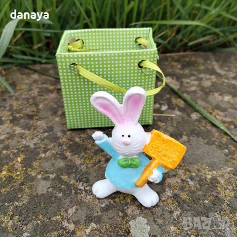4618 Мини сувенир фигурка Зайче в подаръчна торбичка, снимка 2 - Декорация за дома - 44877277
