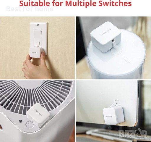 SwitchBot интелигентен бутон за превключване,без окабеляване, Bluetoothсъвместим с Alexa,Google Home, снимка 2 - Друга електроника - 40007011