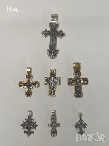 Сребърни кръстове, снимка 2 - Колиета, медальони, синджири - 51633633