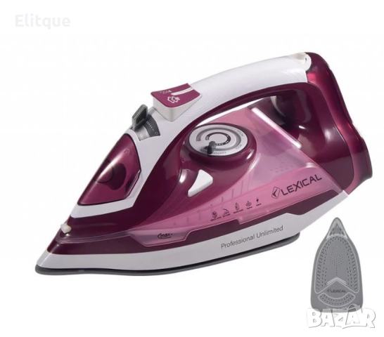 Парна ютия – 2200W, керамична плоча, 380мл резервоар, лилава и синя, снимка 3 - Ютии - 52842407