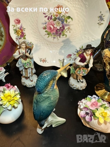 Karl Ens Germany - “Рибарчето” изключително красива птица с плячка в човката Код P1686, снимка 7 - Антикварни и старинни предмети - 52941780