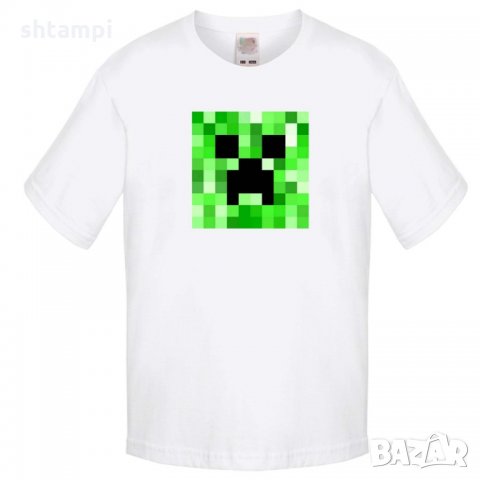 Детска тениска майнкрафт Minecraft Creeper Face 02, снимка 4 - Детски тениски и потници - 32939111