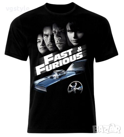 Бързи и Яростни Fast and Furious Brian O'Conner Dominic Toretto Letty Mia Тениска S до XXL 
