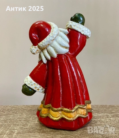 Винтидж керамична фигурка „Дядо Коледа“, снимка 3 - Антикварни и старинни предмети - 53597429