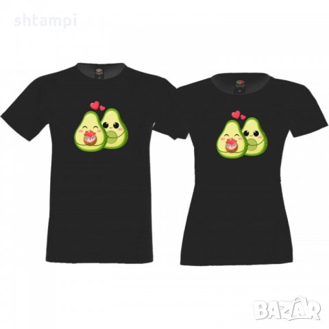 Комплект тениски за влюбени Avocados love Авокадо