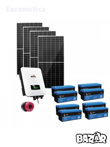 Автономна соларна система 5500W + 8 бр. 200Ah GEL акумулатора