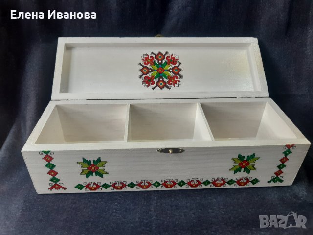 Ръчно изработена народна кутия за бижута, снимка 11 - Бижутерийни комплекти - 34945901