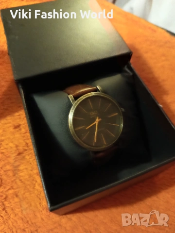 Q&Q Мъжки Часовник Стилен с Кожена каишка, снимка 3 - Мъжки - 53183436