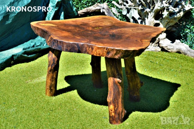 Маса и плот за маса от корен на орех, снимка 6 - Маси - 37187087