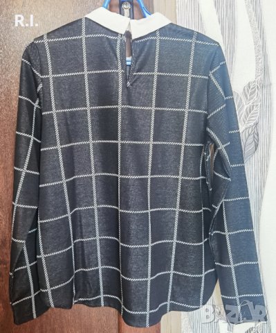 Елегантна дамска блуза с дълъг ръкав и яка, снимка 2 - Блузи с дълъг ръкав и пуловери - 42969225