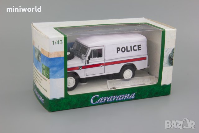 Land Rover Series III 109 пикап с тента Police - мащаб 1:43 на Cararama старо производство отваряеми, снимка 4 - Колекции - 43953940