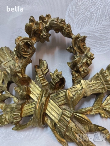 Антикварна бронзова апликация за мебели – Стил Луи XVI, снимка 3 - Антикварни и старинни предмети - 53569109
