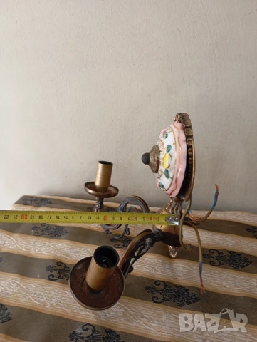 Винтидж аплик за стена, снимка 5 - Лампи за стена - 50845140