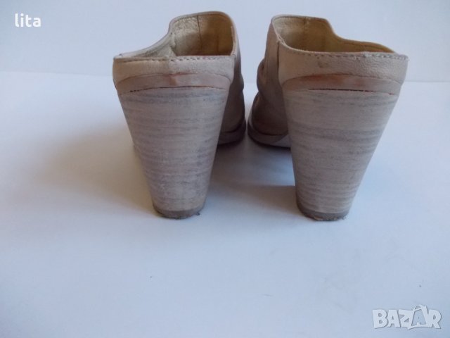 Кожени мюли (бежови) № 38, снимка 7 - Дамски обувки на ток - 32843253