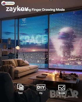 Светлини за завеси, 540 светодиода, 5x6,9 фута WiFi интелигентни LED светлини за завеси, снимка 3 - Друга електроника - 48486608