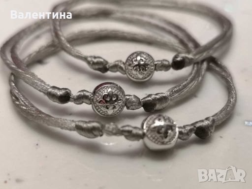 Мъжка, дамска, детска, бебе гривна със сребърно мънисто, снимка 2 - Гривни - 28356791