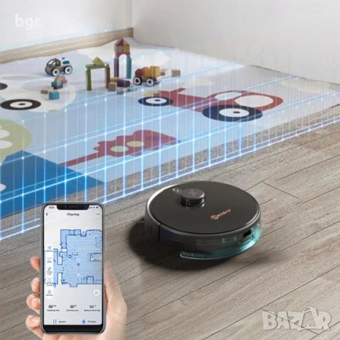 НОВ Робот прахосмукачка Neatsvor X600Pro, моп, навигация LiDAR, 6000Pa, 5200mAh, черен, снимка 6 - Прахосмукачки - 50470842