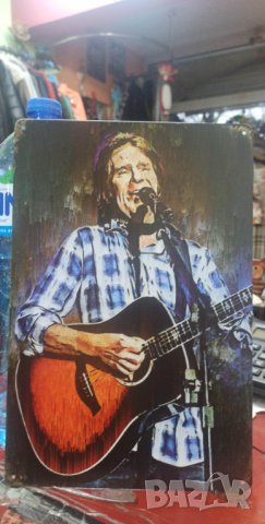 John Fogerty с Gibson Southern Jumbo-метална табела(плакет), снимка 1 - Китари - 39479164