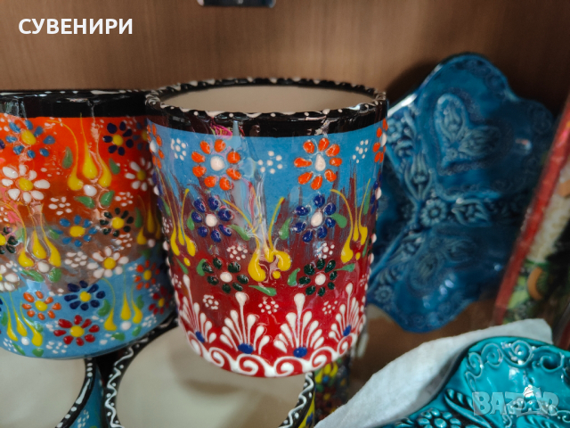 Турска керамика ,ръчна изработка(чаши,чинии,купи,канички,пепелници, подложки), снимка 15 - Други - 44858186