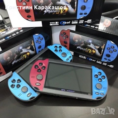 Преносима игрова конзола X7 5.1 инча с 20000 вградени игри, 20Х10Х2см, червен/син