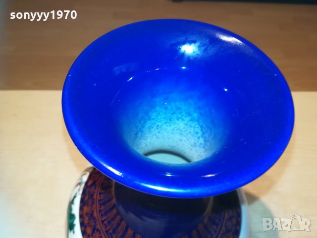 JAPAN-ВАЗА 28см-SWISS 1705210835, снимка 4 - Антикварни и старинни предмети - 32900049