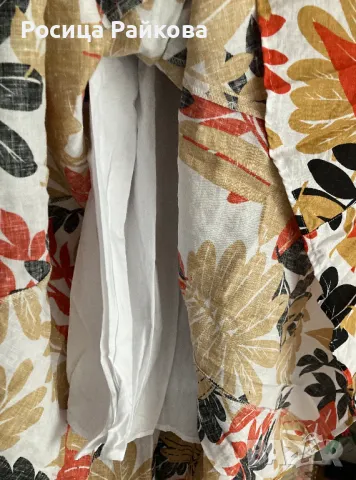 Ленена Рокля Monsoon , 42 размер, снимка 5 - Рокли - 48733335