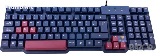 Клавиатура Mars Gaming MKBC FC Barcelona USB испанска геймърска, снимка 4 - Клавиатури и мишки - 37832529