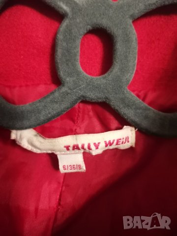 Червено палто на Tally Weijl , снимка 6 - Палта, манта - 43145014