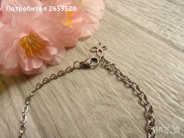 Дамско колие от естествен камък и стомана, снимка 2 - Колиета, медальони, синджири - 39575523