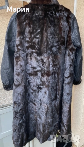 Дамско палто от норка (Nerz), кафяво, без забележки, снимка 4 - Палта, манта - 52506367