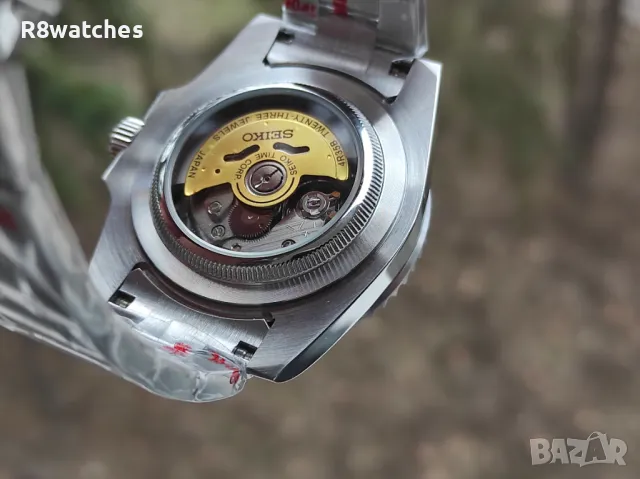 Seiko mod Batman GMT NH34 , снимка 3 - Мъжки - 50419656