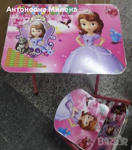 Детски дървени масички със столче 