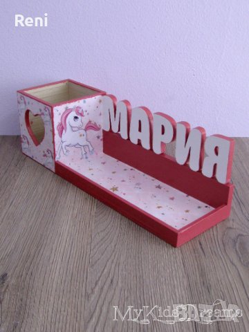 Дървен моливник за момиче., снимка 14 - Други - 39736144