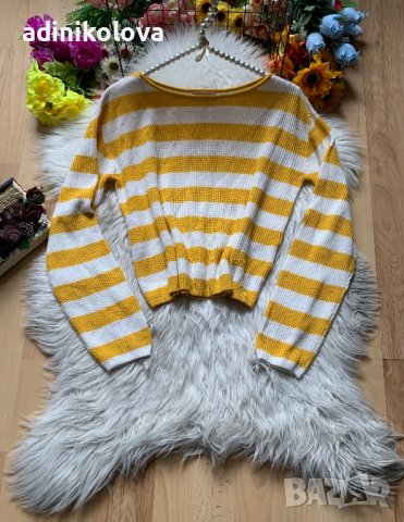Двуцветен пуловер Н&М, снимка 1 - Блузи с дълъг ръкав и пуловери - 43412556