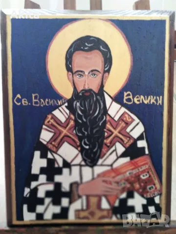 Икона на свети Василий, снимка 3 - Икони - 43534029