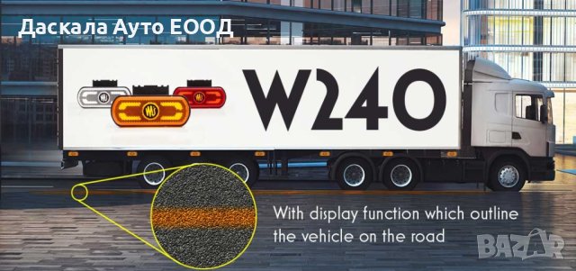 1бр. диодни ЛЕД LED НЕОН габарити токоси рогчета със скоба WAS 12-24V, снимка 4 - Аксесоари и консумативи - 40778406