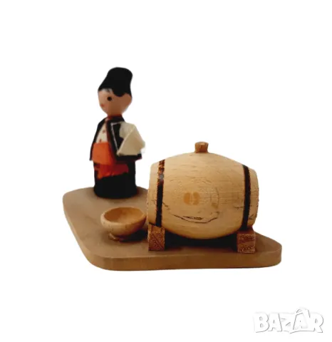 Стара дървена, етно, битова кукла, декорация, буре(11.2), снимка 5 - Колекции - 47613437