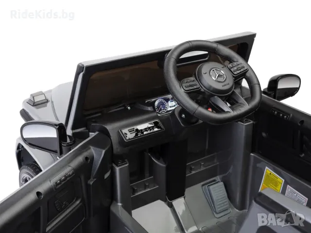 Mercedes G63 12V – Детски акумулаторен джип, Сив, EVA гуми, снимка 6 - Детски велосипеди, триколки и коли - 50038234