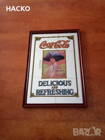 ПРОМО ЦЕНА Огледална Ретро Реклама на Coca Cola Размери 22/32 см. Внос от Германия, снимка 2 - Други - 49180135